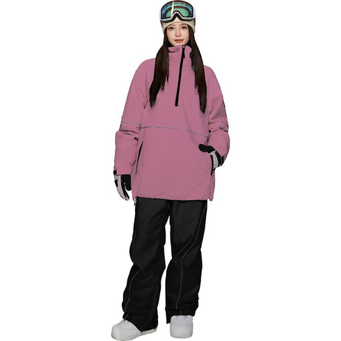 ASHGREEM スノーボードウェア 上下セット 3レイヤー パイピングプルオーバージャケット パイピングパンツ | AG-46SET