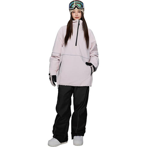 ASHGREEM スノーボードウェア 上下セット 3レイヤー パイピングプルオーバージャケット パイピングパンツ | AG-46SET