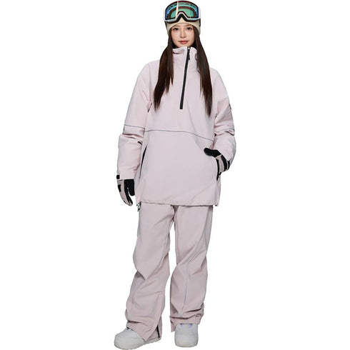 ASHGREEM スノーボードウェア 上下セット 3レイヤー パイピングプルオーバージャケット パイピングパンツ | AG-46SET