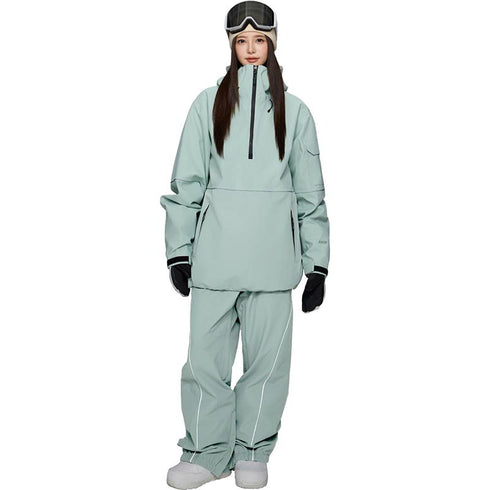 ASHGREEM スノーボードウェア 上下セット 3レイヤー パイピングプルオーバージャケット パイピングパンツ | AG-46SET