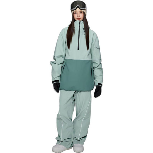 ASHGREEM スノーボードウェア 上下セット 3レイヤー パイピングプルオーバージャケット パイピングパンツ | AG-46SET