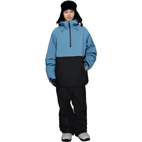 ASHGREEM スノーボードウェア 上下セット 3レイヤー パイピングプルオーバージャケット パイピングパンツ | AG-46SET