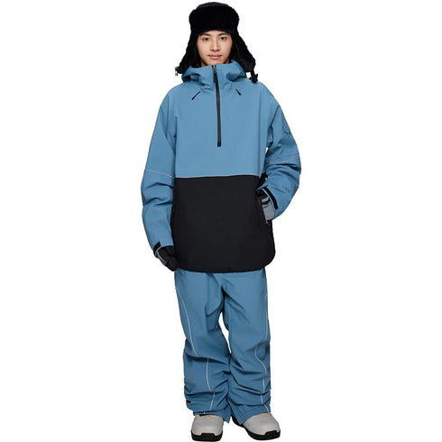 ASHGREEM スノーボードウェア 上下セット 3レイヤー パイピングプルオーバージャケット パイピングパンツ | AG-46SET