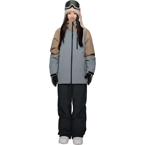 ASHGREEM スノーボードウェア 上下セット ラグランジャケット ソリッドパンツ | AG-61SET