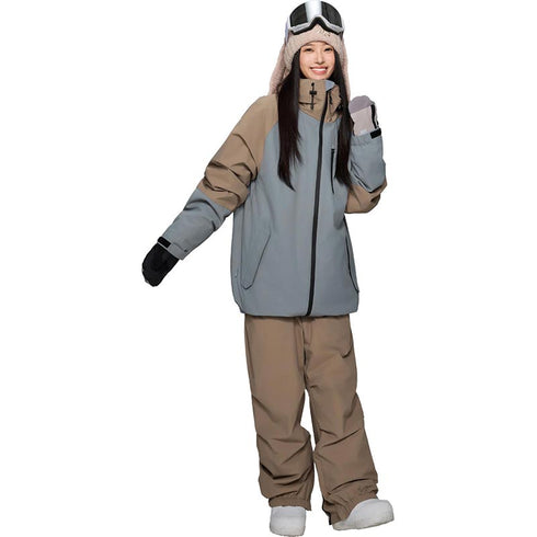 ASHGREEM スノーボードウェア 上下セット ラグランジャケット ソリッドパンツ | AG-61SET