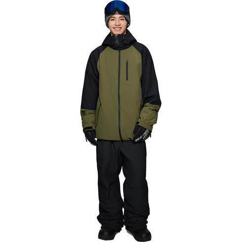 ASHGREEM スノーボードウェア 上下セット ラグランジャケット ソリッドパンツ | AG-61SET