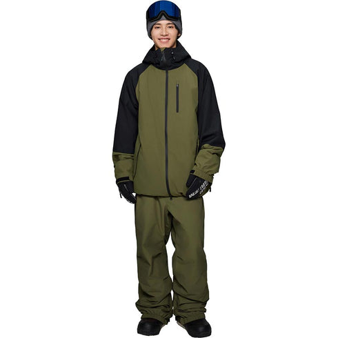 ASHGREEM スノーボードウェア 上下セット ラグランジャケット ソリッドパンツ | AG-61SET