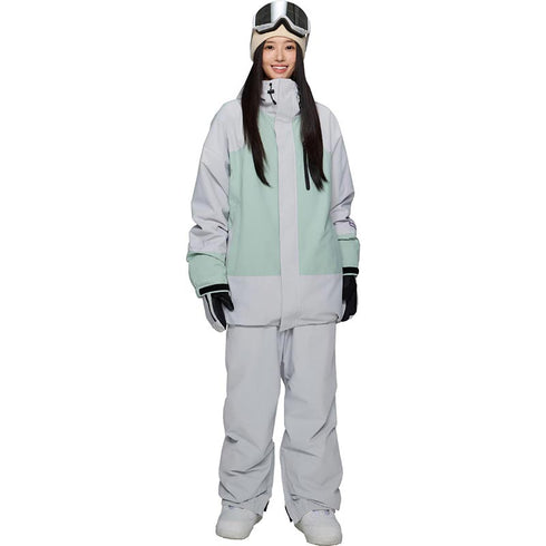 ASHGREEM スノーボードウェア 上下セット パターンジャケット ソリッドパンツ | AG-63SET