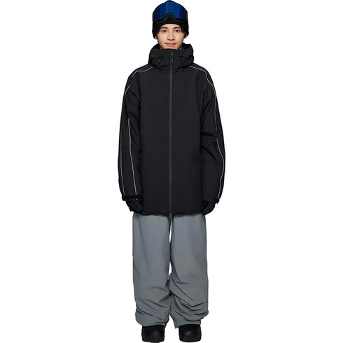 ASHGREEM スノーボードウェア 上下セット 袖ラインパイピングジャケット バギーパンツ | AG-64SET