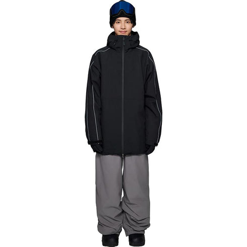 ASHGREEM スノーボードウェア 上下セット 袖ラインパイピングジャケット バギーパンツ | AG-64SET