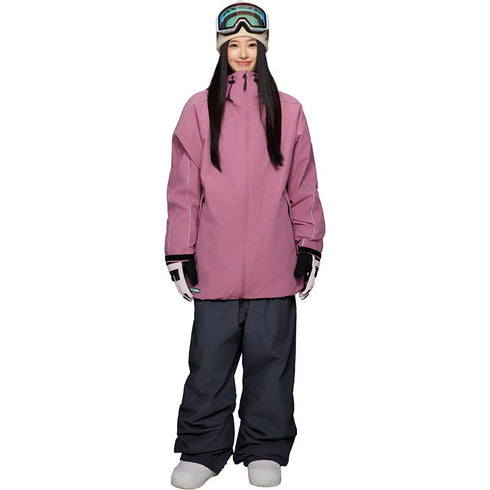 ASHGREEM スノーボードウェア 上下セット 袖ラインパイピングジャケット バギーパンツ | AG-64SET