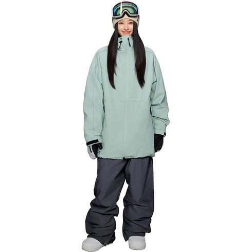 ASHGREEM スノーボードウェア 上下セット 袖ラインパイピングジャケット バギーパンツ | AG-64SET