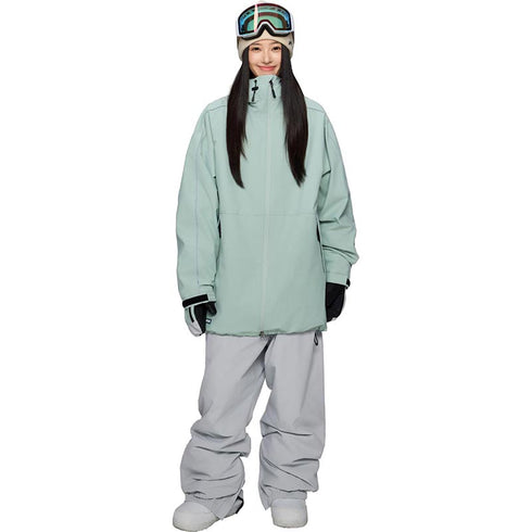 ASHGREEM スノーボードウェア 上下セット 袖ラインパイピングジャケット バギーパンツ | AG-64SET