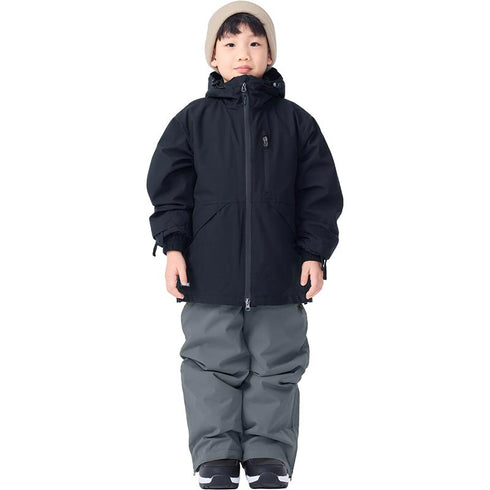 ASHGREEM スノーボードウェア 上下セット ジュニア ソリッドジャケット サスペンダーパンツ | AJR-72SET