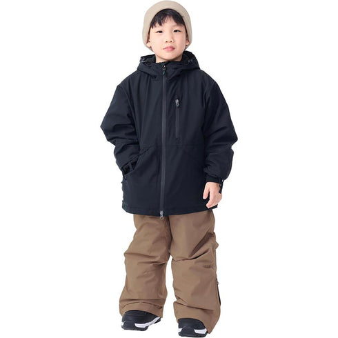 ASHGREEM スノーボードウェア 上下セット ジュニア ソリッドジャケット サスペンダーパンツ | AJR-72SET