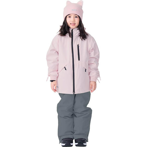 ASHGREEM スノーボードウェア 上下セット ジュニア ソリッドジャケット サスペンダーパンツ | AJR-72SET
