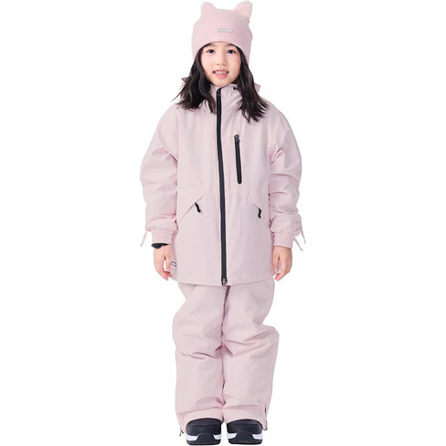 ASHGREEM スノーボードウェア 上下セット ジュニア ソリッドジャケット サスペンダーパンツ | AJR-72SET