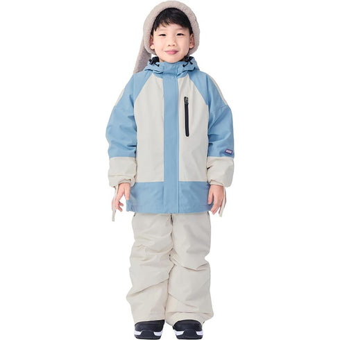 ASHGREEM スノーボードウェア 上下セット ジュニア パターンジャケット サスペンダーパンツ | AJR-73SET
