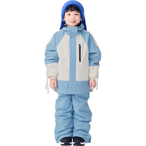 ASHGREEM スノーボードウェア 上下セット ジュニア パターンジャケット サスペンダーパンツ | AJR-73SET