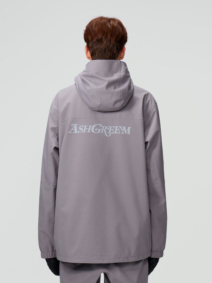 ASHGREEM XL スノーボードウェア グレー OUTLET】ASHGREEM スノーボードウェア 3レイヤー マウンテンジャケット