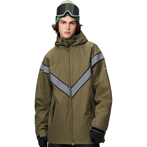 【OUTLET】ASHGREEM スノーボードウェア Vラインリフレクタージャケット | AGJ-1255