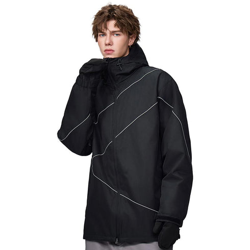 【OUTLET】ASHGREEM スノーボードウェア リフレクターパイピングジャケット | AGJ-1234