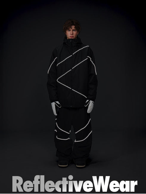 【OUTLET】ASHGREEM スノーボードウェア リフレクターパイピングジャケット | AGJ-1234