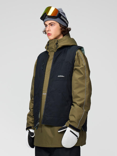 【OUTLET】ASHGREEM スノーボードウェア リバーシブルベスト | AGJ-1502