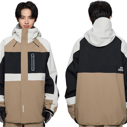 ASHGREEM スノーボードウェア 3レイヤー ブロックジャケット | AGJ3L-216