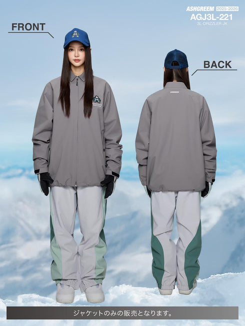 ASHGREEM スノーボードウェア 3レイヤー ドリズラージャケット | AGJ3L-221