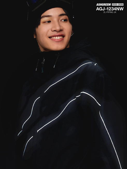 ASHGREEM スノーボードウェア パイピングジャケット | AGJ-1234NW