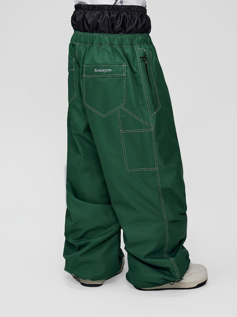 【OUTLET】ASHGREEM スノーボードウェア ステッチスーパービッグパンツ | AGP-1322