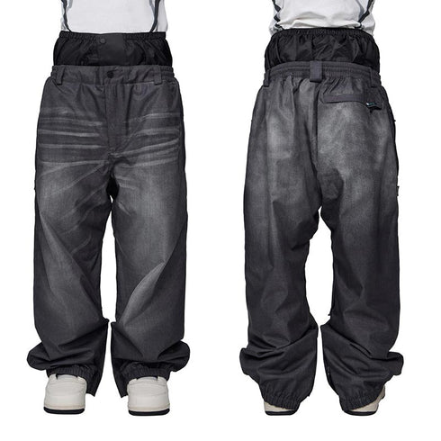 ASHGREEM スノーボードウェア デニムプリントビッグパンツ | AGP-1325