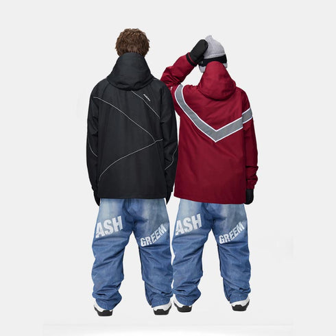 【OUTLET】ASHGREEM スノーボードウェア デニムプリントロゴパンツ | AGP-1325LOGO