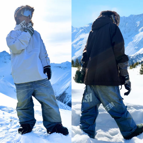 【OUTLET】ASHGREEM スノーボードウェア デニムプリントロゴパンツ | AGP-1325LOGO