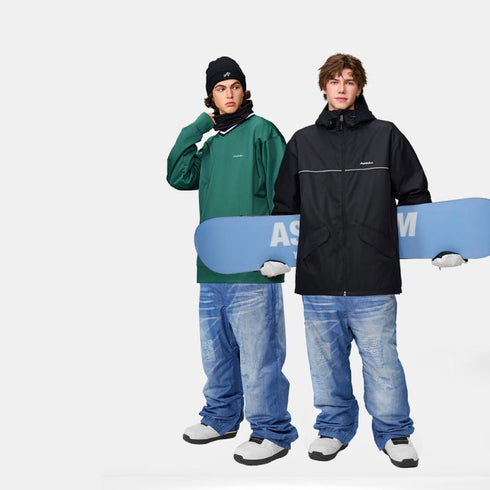 【OUTLET】ASHGREEM スノーボードウェア デニムダメージプリントパンツ | AGP-1325DAMAGE