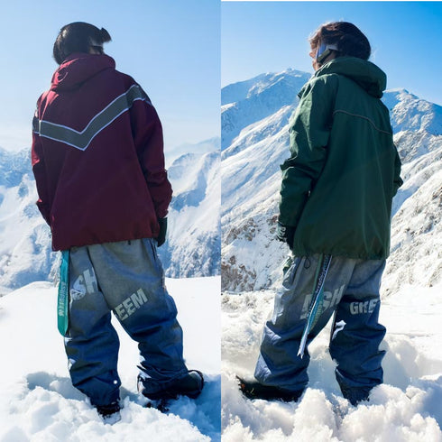 【OUTLET】ASHGREEM スノーボードウェア デニムダメージプリントパンツ | AGP-1325DAMAGE