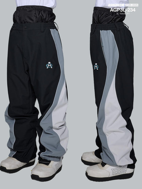 ASHGREEM スノーボードウェア 3レイヤー ウェーブパンツ | AGP3L-234