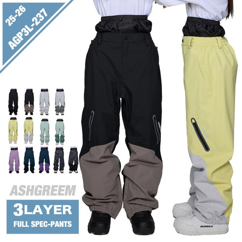 ASHGREEM スノーボードウェア 3レイヤー 切り返しパンツ | AGP3L-237