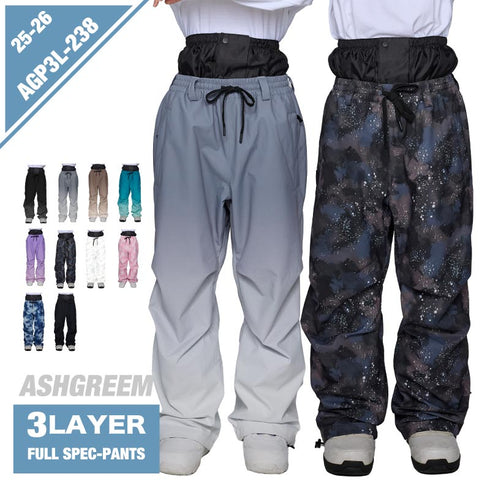 ASHGREEM スノーボードウェア 3レイヤー プリントパンツ | AGP3L-238