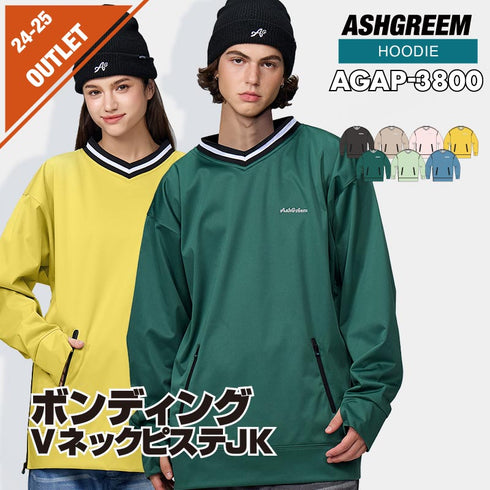 【OUTLET】ASHGREEM ボンディングVネックピステ ジャケット | AGAP-3800