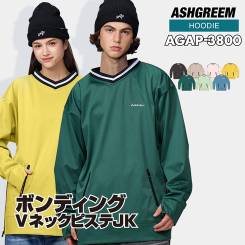 【OUTLET】ASHGREEM ボンディングVネックピステ ジャケット | AGAP-3800