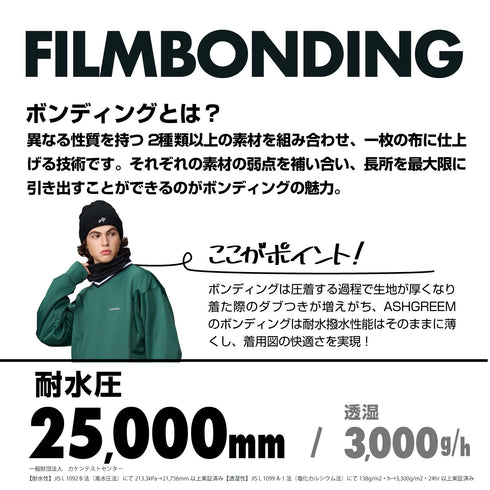 【OUTLET】ASHGREEM ボンディングラインパーカー | AGAP-3801