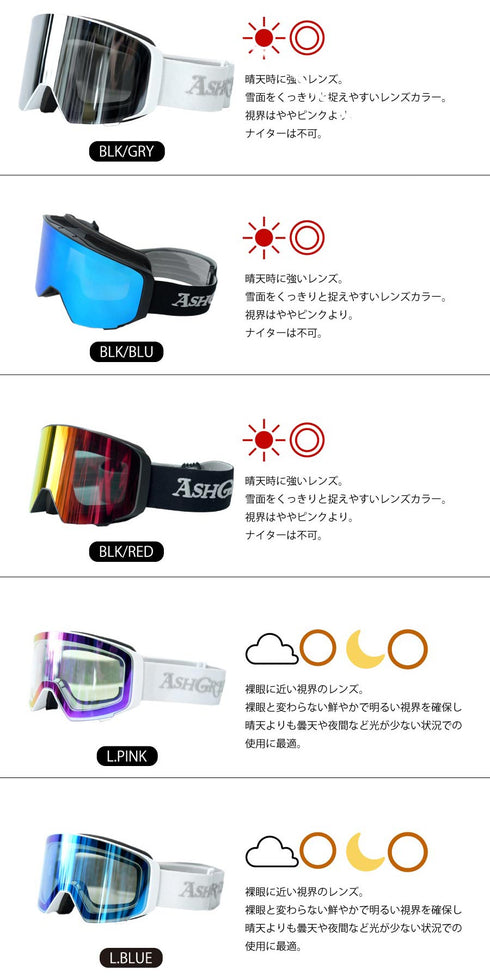 【OUTLET】ASHGREEM 跳ね上げ開閉ゴーグル | AG-3001
