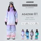【10月下旬より順次発送】ASHGREEM (アッシュグリーム) スノーウェア 上下セット グラデ AG-42NWSET