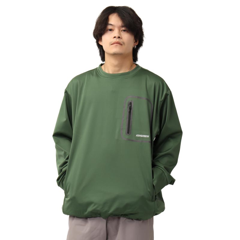 【10月下旬より順次発送】アッシュグリーム ボンディング トレーナー AGAP-3810 2wayデザイン 耐水圧25000mm 防水 透湿 メンズ レディース スノーボードウェア スノーボード スノボ スキーウェア インナー スノボウェア 撥水加工 フリース素材 ASHGREEM