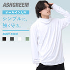 ラッシュガード メンズ 涼感素材 吸水速乾 UVパーカー 長袖 アウトドア シンプル フード付き ノーマル丈 UVパーカー AGUV-101M