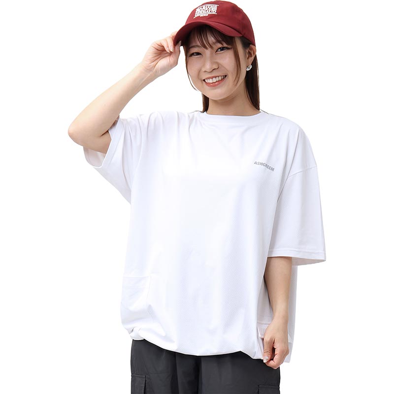 ＼裾が絞れる!!／ ラッシュガード ユニセックス 涼感素材 吸水速乾 UV半袖Tシャツ アウトドア シバカツ メンズ レディース オーバー半袖Tシャツ AGUV-103U
